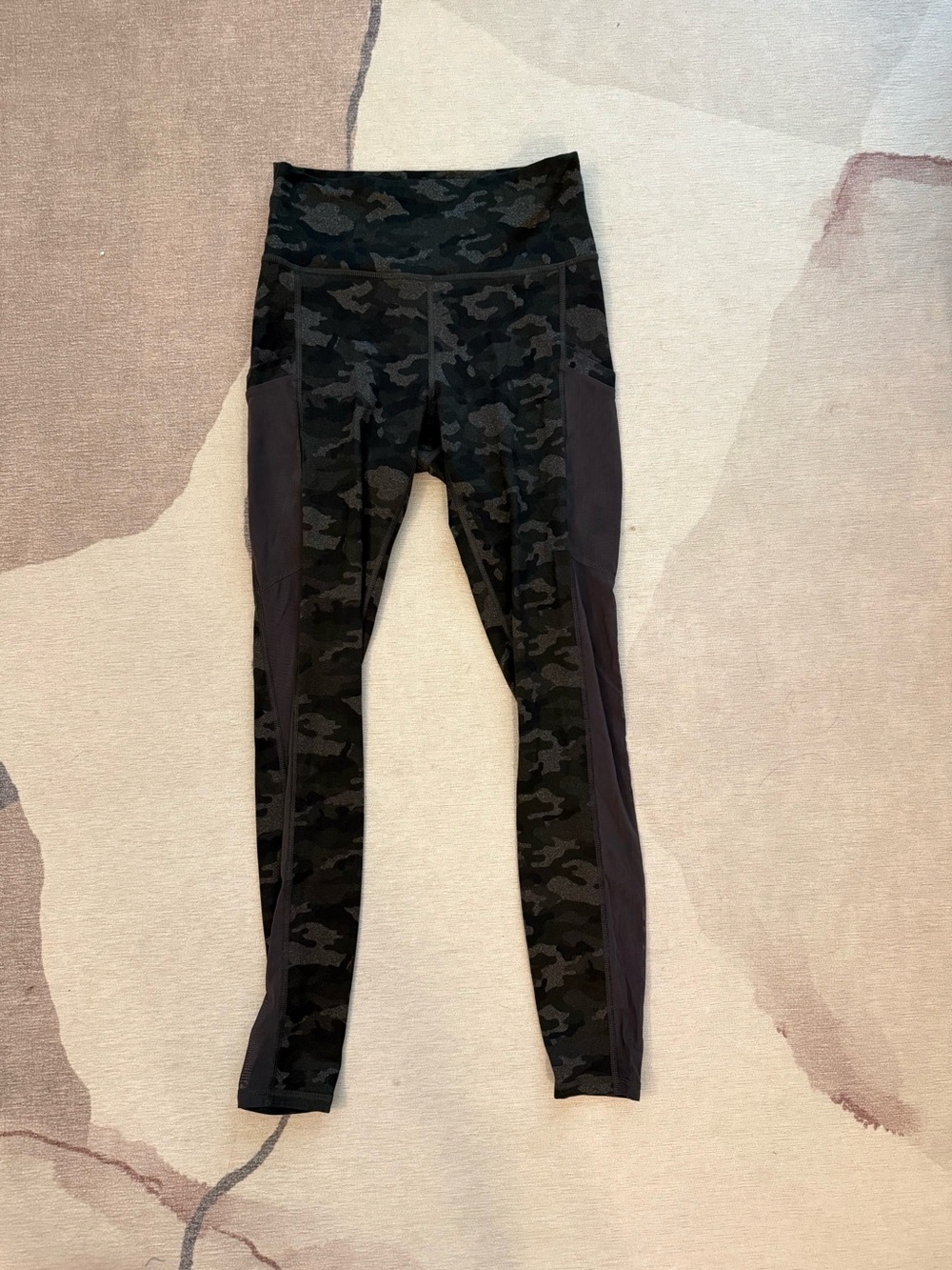 Fabletics Powerhold Camouflage Leggings - Black & Gray